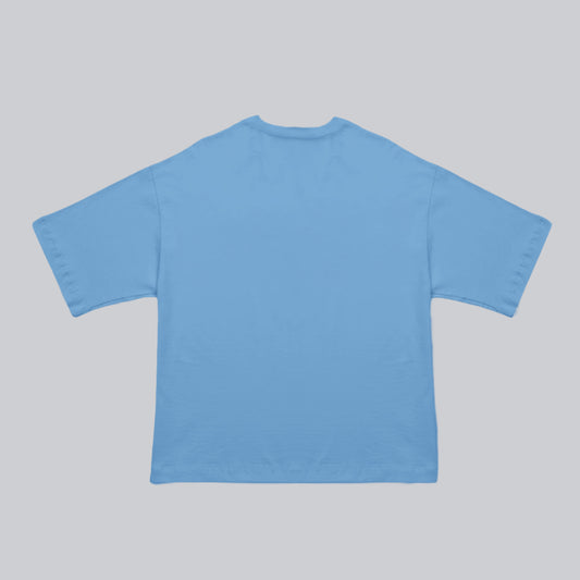 Camiseta BLOCK rosa sobre azul