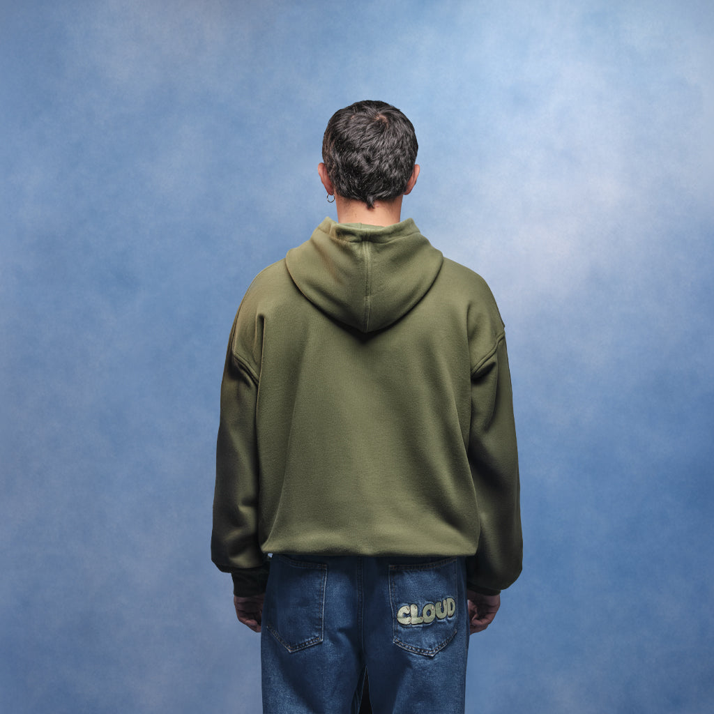 Hoodie verde caramelo