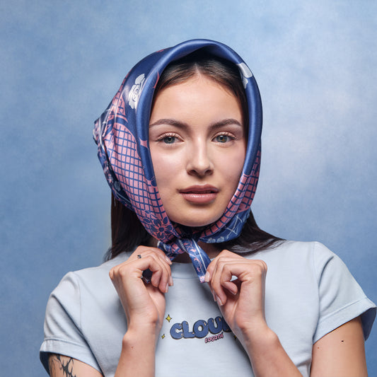 Pañoleta caramelo morado