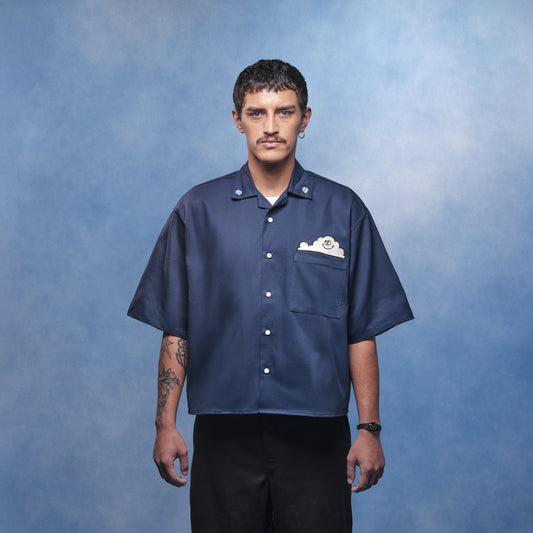 Camisa de botones nube azul