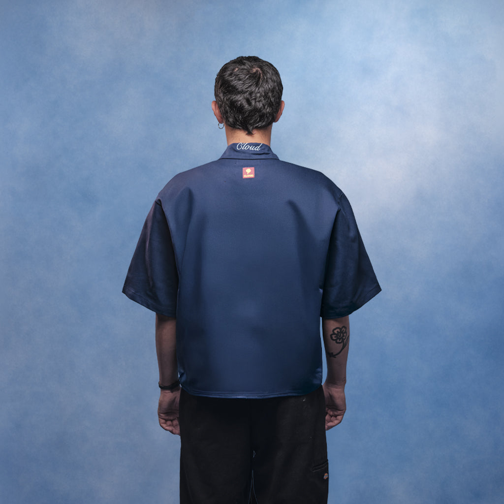 Camisa de botones nube azul
