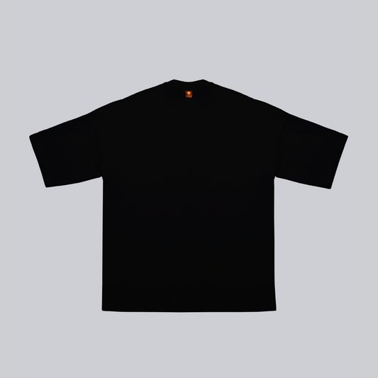 Camiseta BLOCK negro sobre negro regular fit
