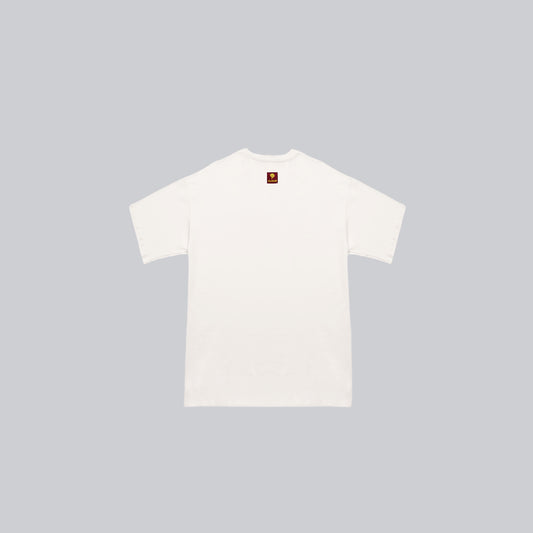 Baby tee colombiana blanco/naranja