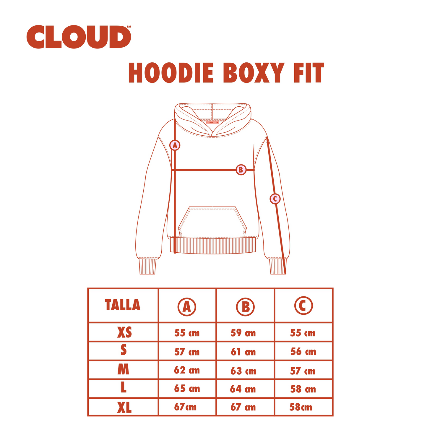 Hoodie BLOCK azul sobre azul