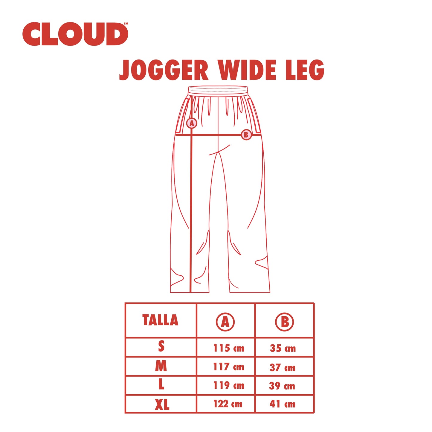 Jogger mocca wide leg