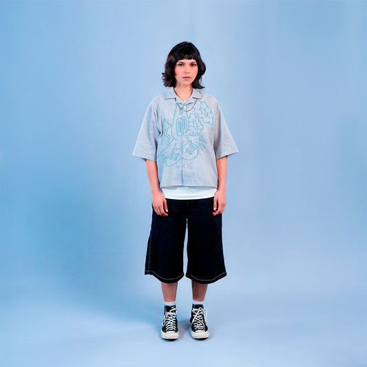 Camisa diablito azul