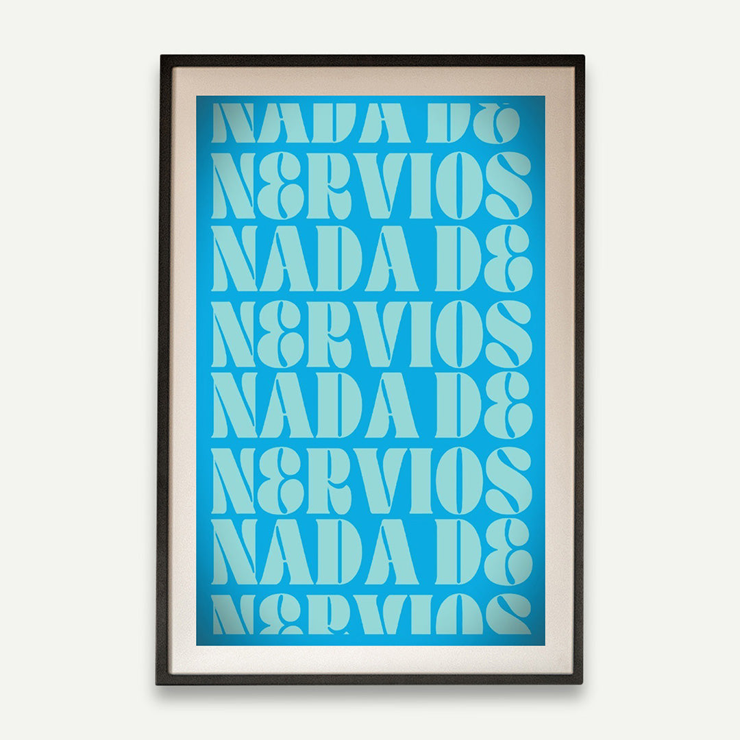 Print nada de nervios azul