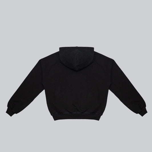 Hoodie BLOCK rojo sobre negro