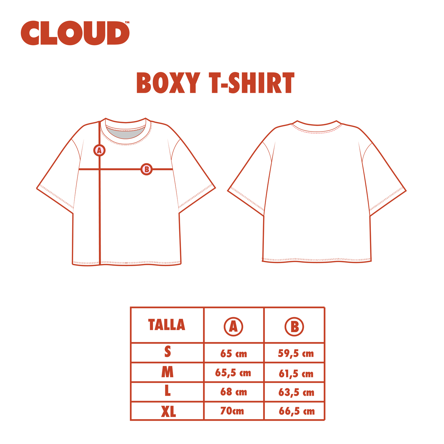 Camiseta BLOCK blanco sobre rojo