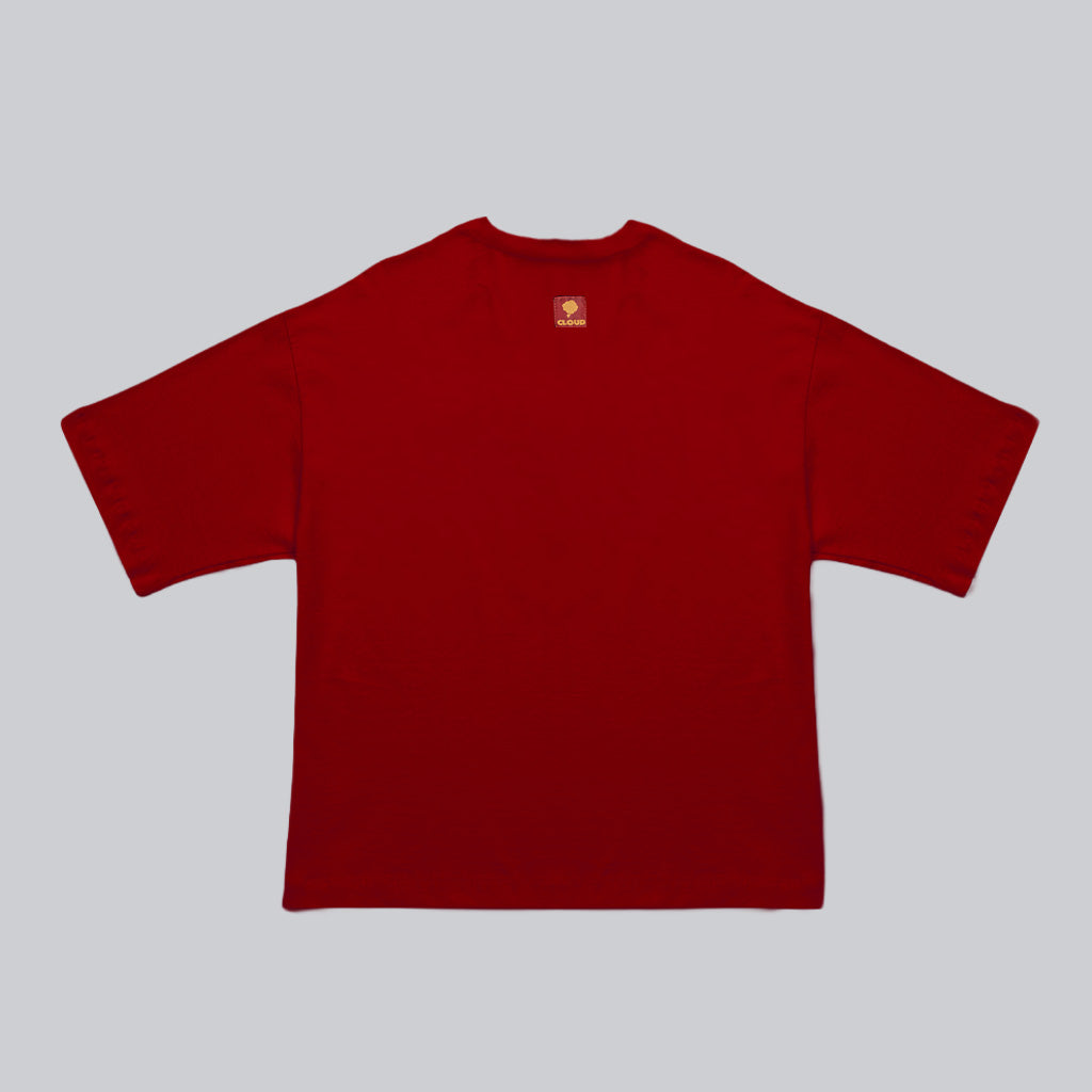 Camiseta BLOCK morado sobre rojo (Preventa)