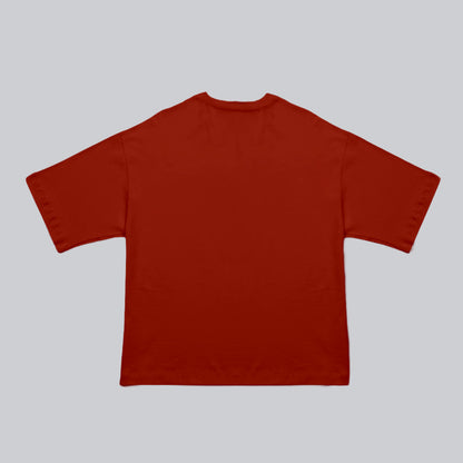 Camiseta BLOCK blanco sobre rojo