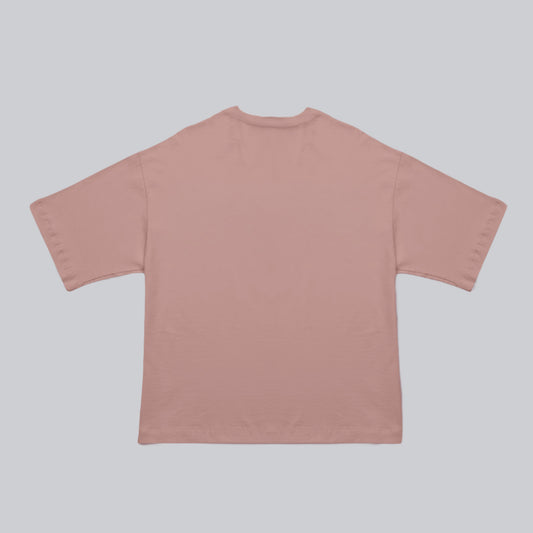 Camiseta BLOCK rojo sobre rosa