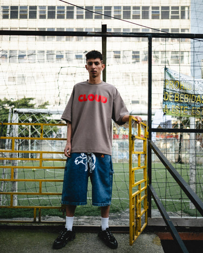 Camiseta BLOCK rojo sobre gris (Preventa)