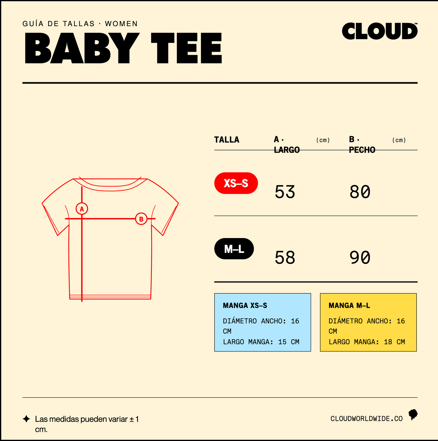 Baby tee colombiana blanco/azul