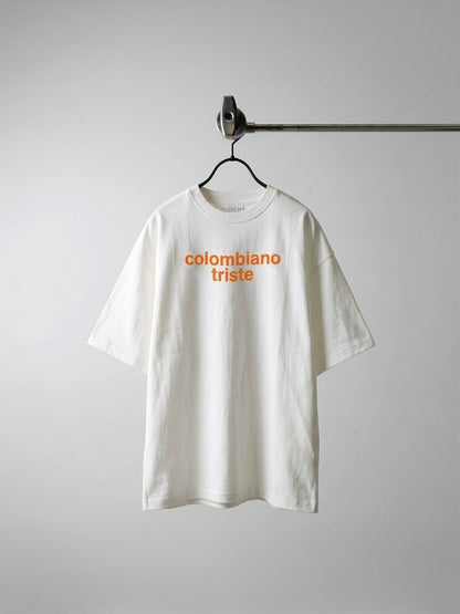 Camiseta colombiano triste blanco/rojo