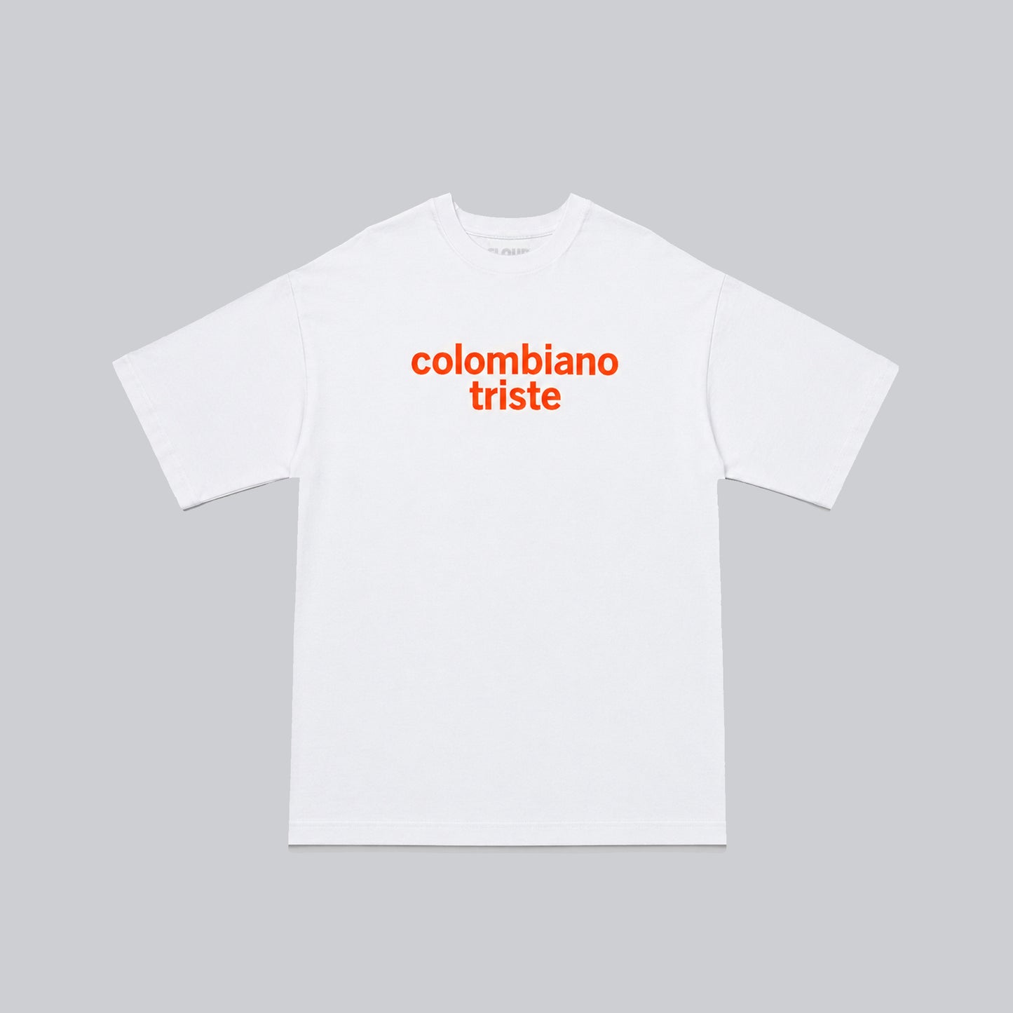 Camiseta colombiano triste blanco/rojo