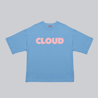 Camiseta BLOCK rosa sobre azul