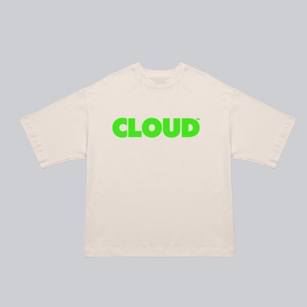 Camiseta BLOCK verde neón sobre blanco (Preventa)
