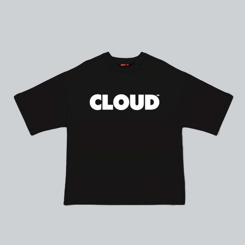 Camiseta BLOCK blanco sobre negro