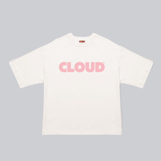 Camiseta BLOCK rosa sobre blanco