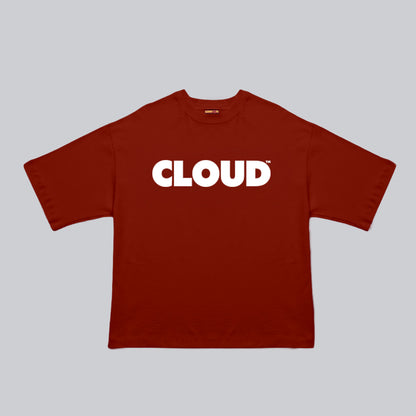 Camiseta BLOCK blanco sobre rojo
