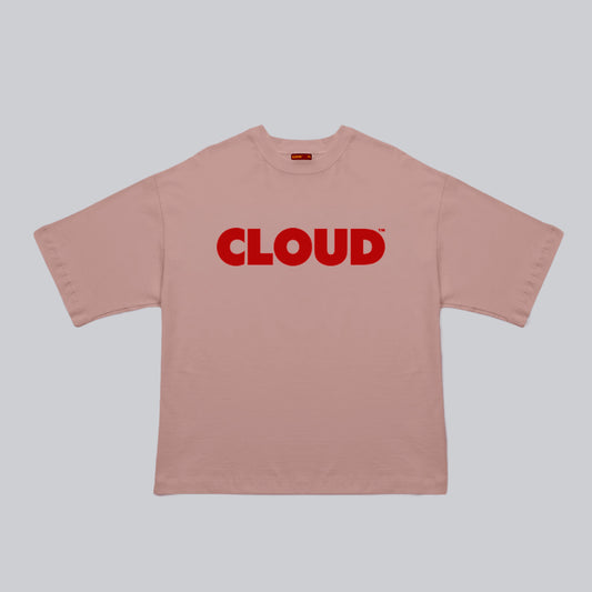 Camiseta BLOCK rojo sobre rosa