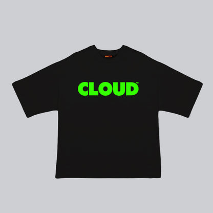 Camiseta BLOCK verde neón sobre negro