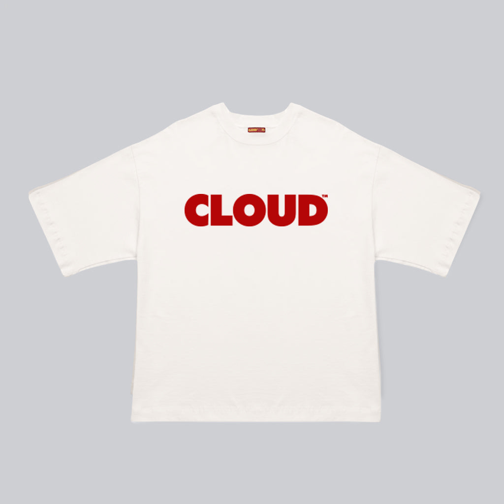 Camiseta BLOCK rojo sobre blanco