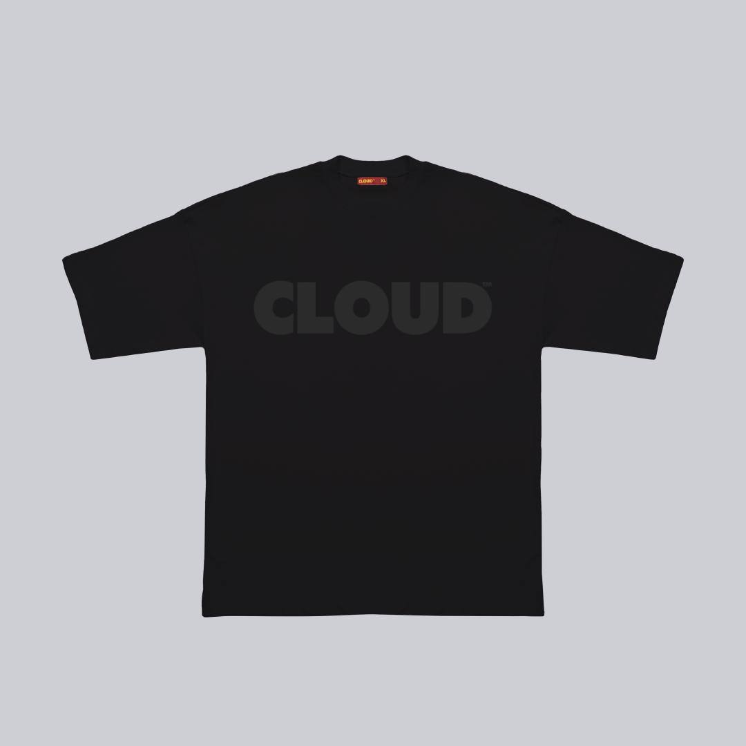 Camiseta BLOCK negro sobre negro regular fit