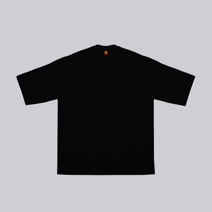 Camiseta BLOCK negro sobre negro regular fit