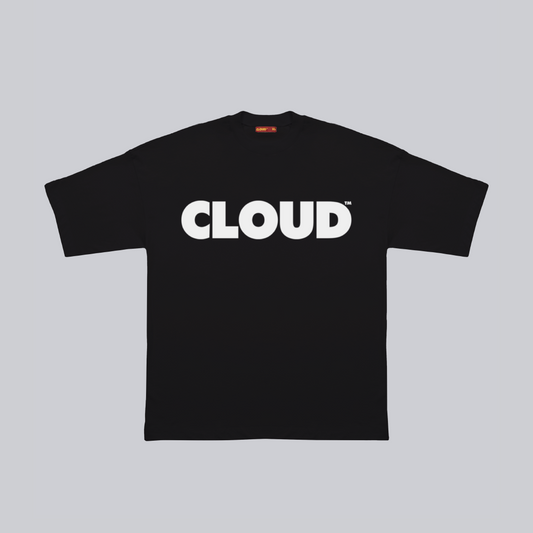 Camiseta BLOCK blanco sobre negro regular fit