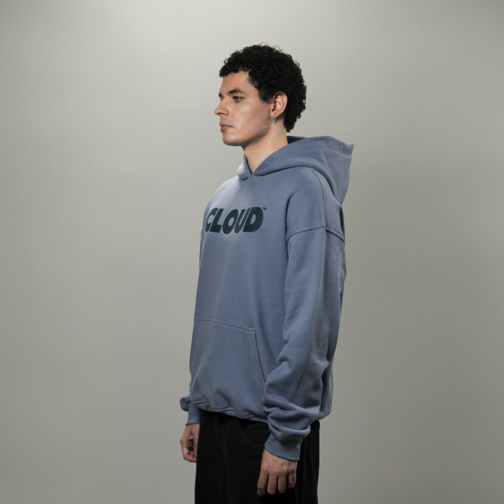 Hoodie BLOCK azul sobre azul