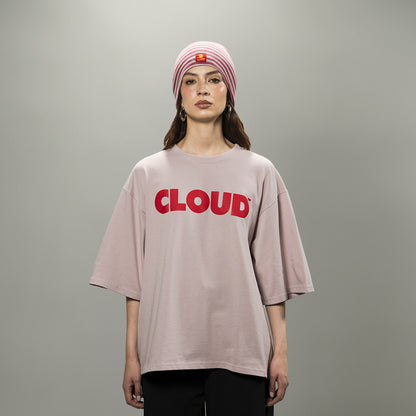 Camiseta BLOCK rojo sobre rosa regular fit