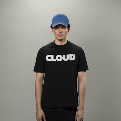 Camiseta BLOCK blanco sobre negro regular fit