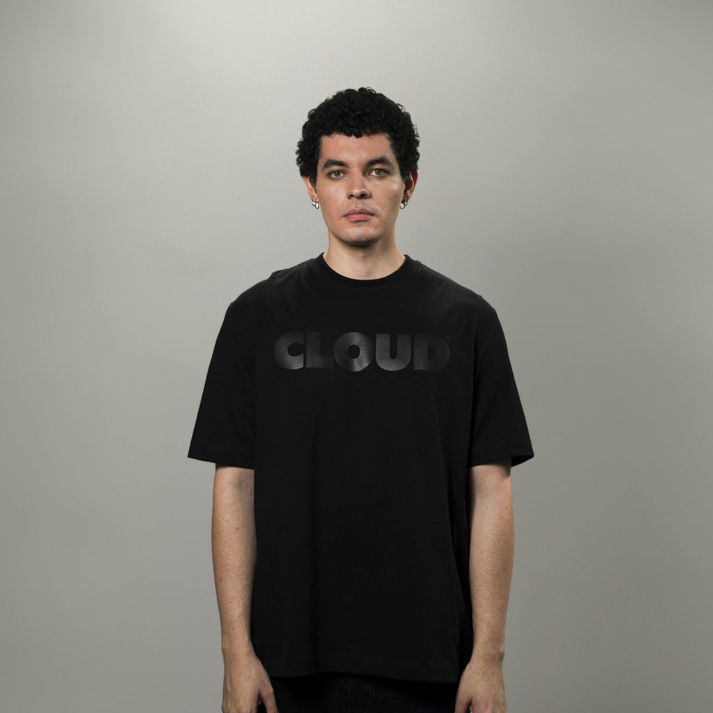 Camiseta BLOCK negro sobre negro regular fit