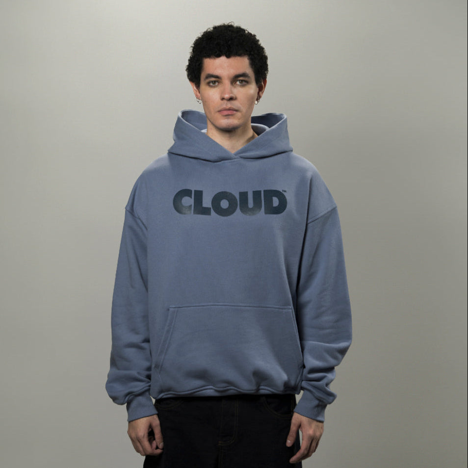 Hoodie BLOCK azul sobre azul