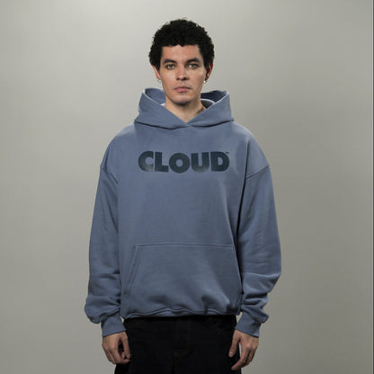 Hoodie BLOCK azul sobre azul