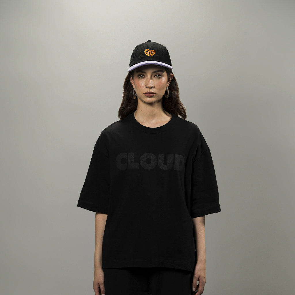 Camiseta BLOCK negro sobre negro regular fit