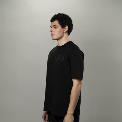 Camiseta BLOCK negro sobre negro regular fit