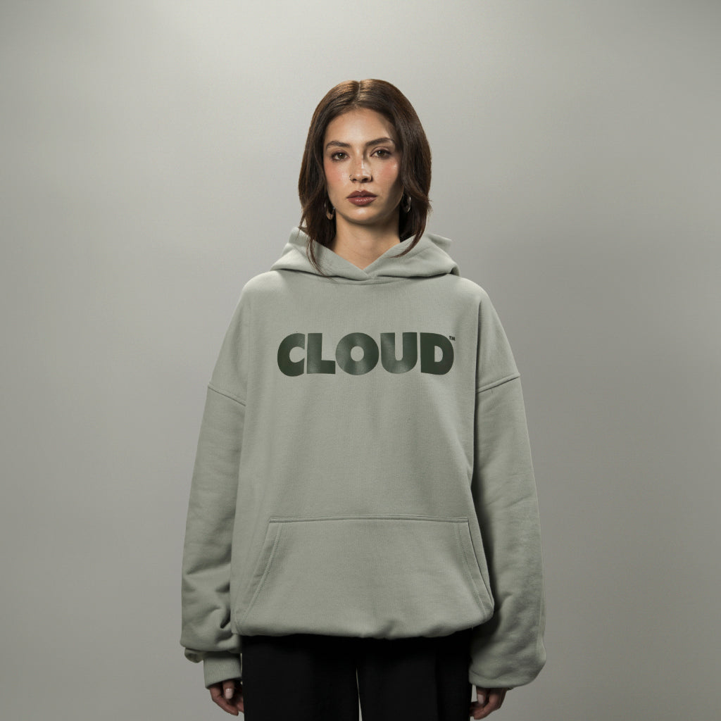 Hoodie BLOCK verde sobre verde