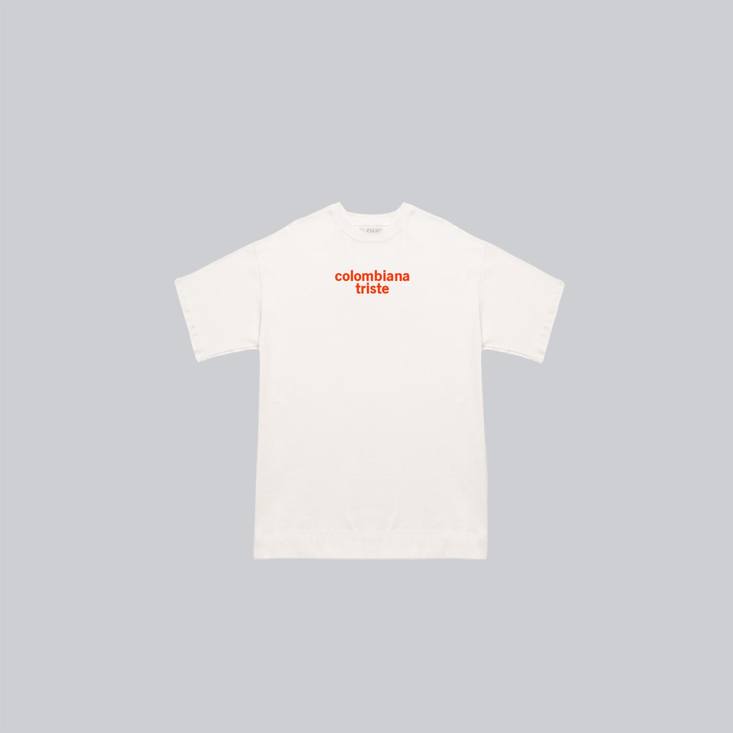 Baby tee colombiana blanco/naranja