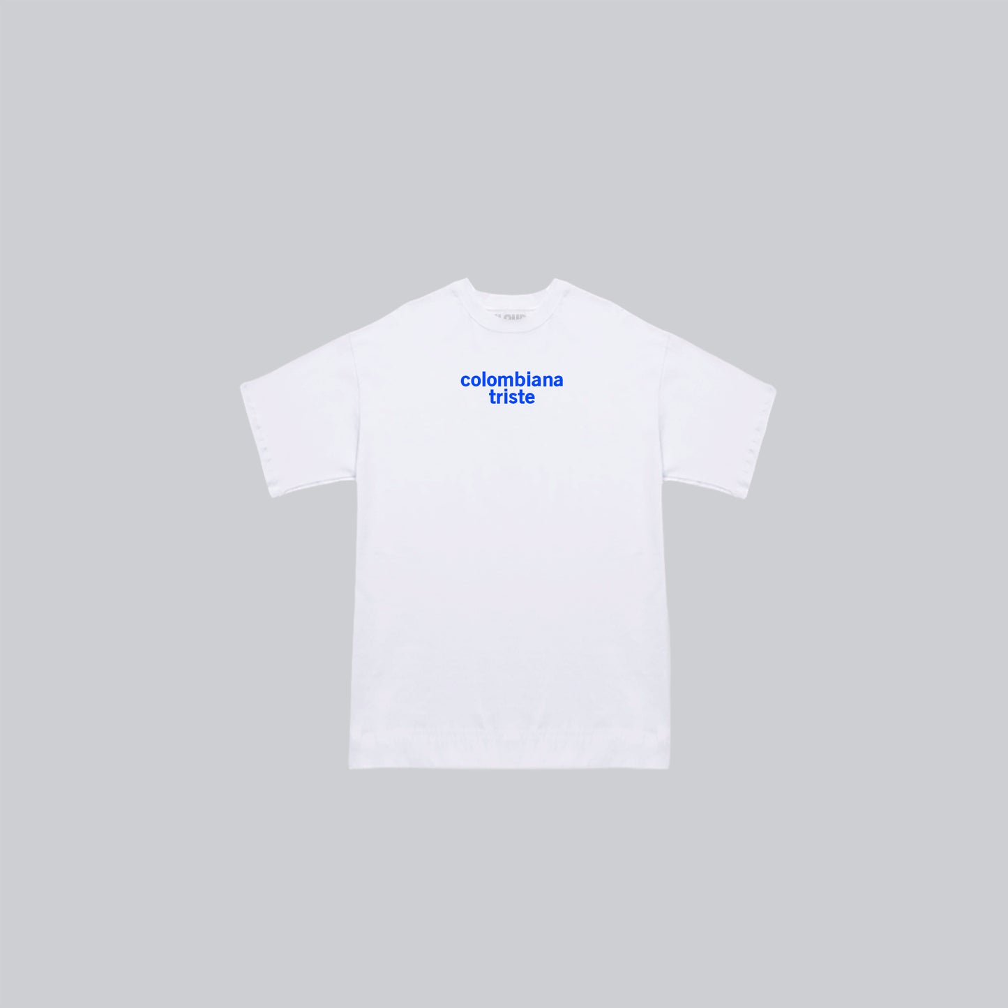 Baby tee colombiana blanco/azul