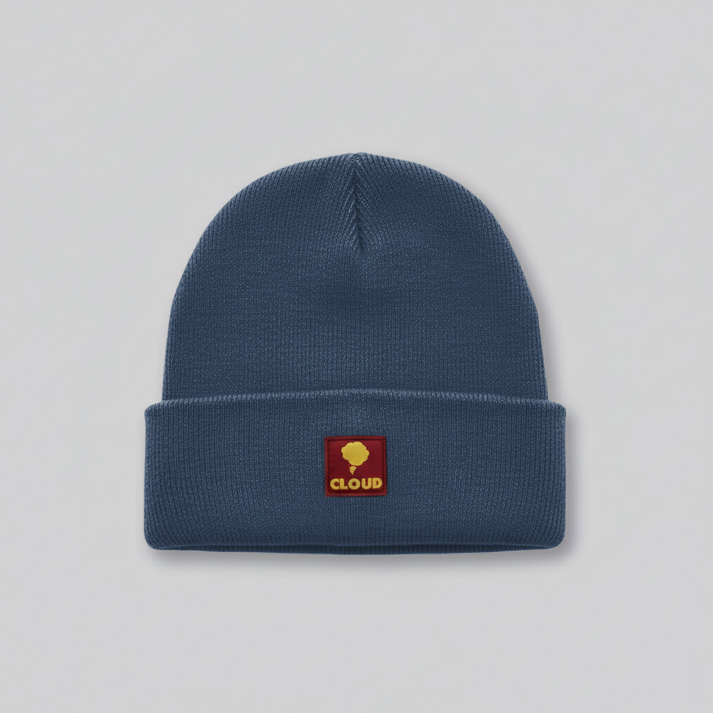 Beanie clásico azul steel