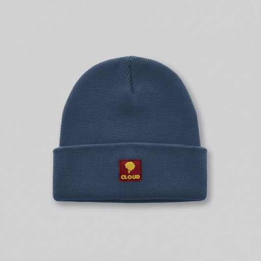 Beanie clásico azul steel