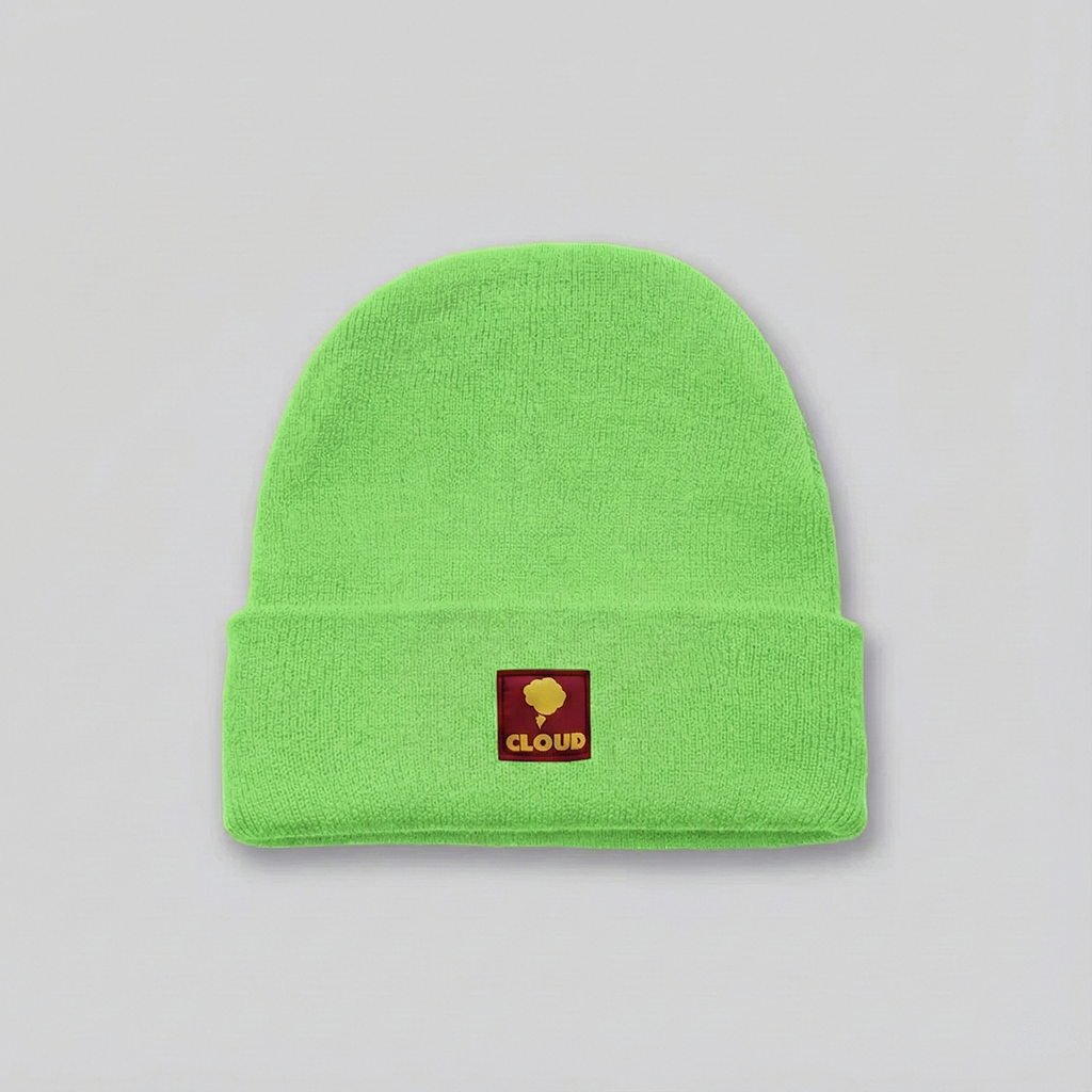 Beanie clásico verde neón