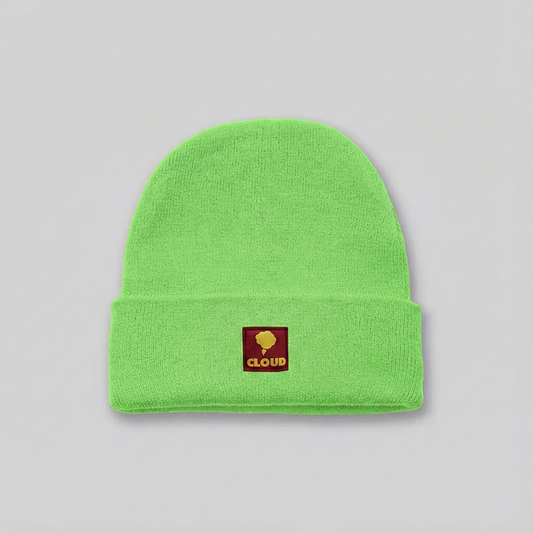 Beanie clásico verde neón