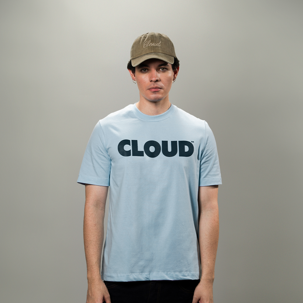 Camiseta BLOCK azul sobre azul regular fit