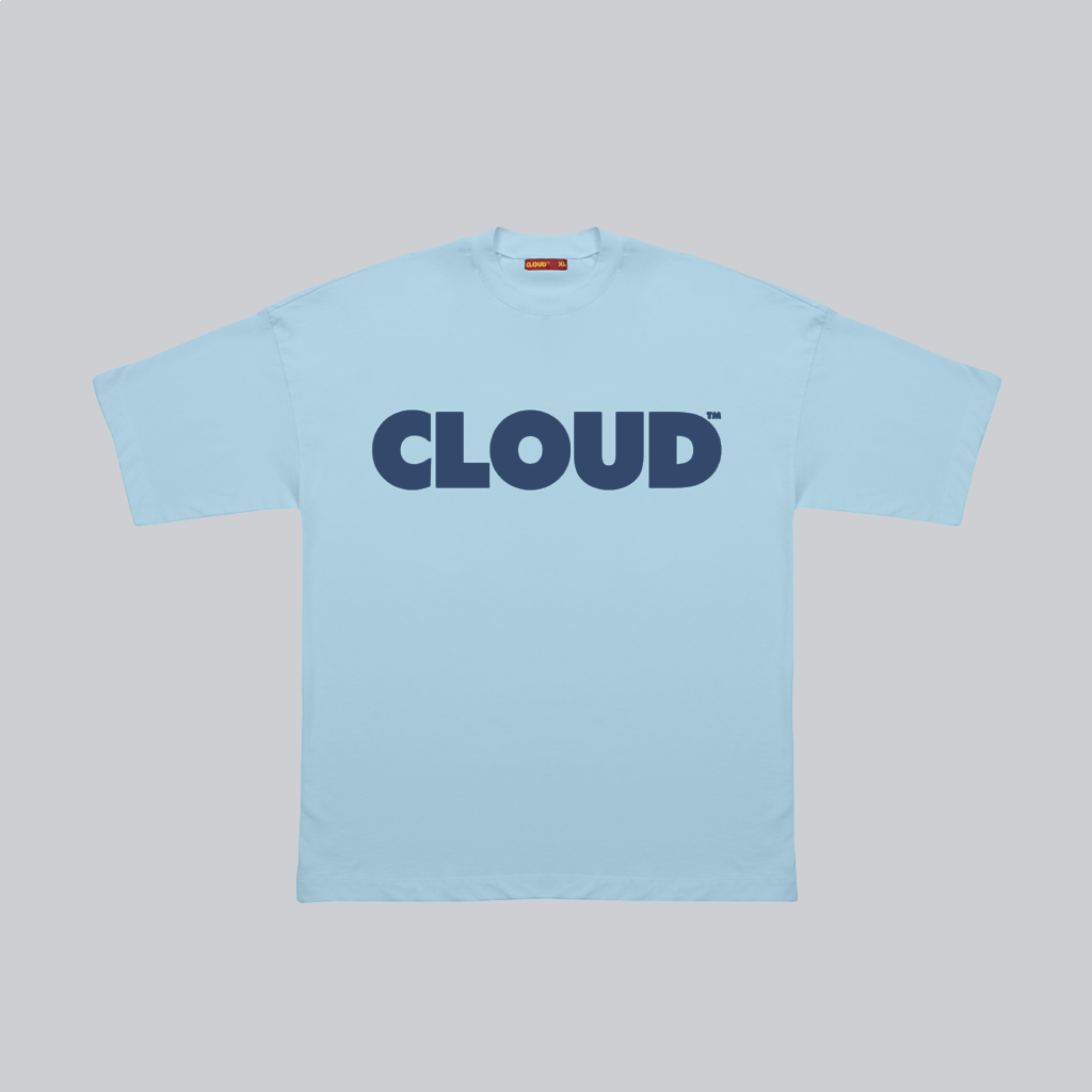 Camiseta BLOCK azul sobre azul regular fit