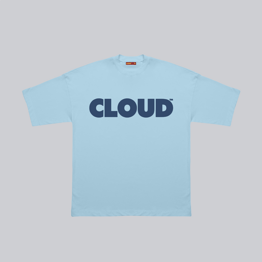 Camiseta BLOCK azul sobre azul regular fit