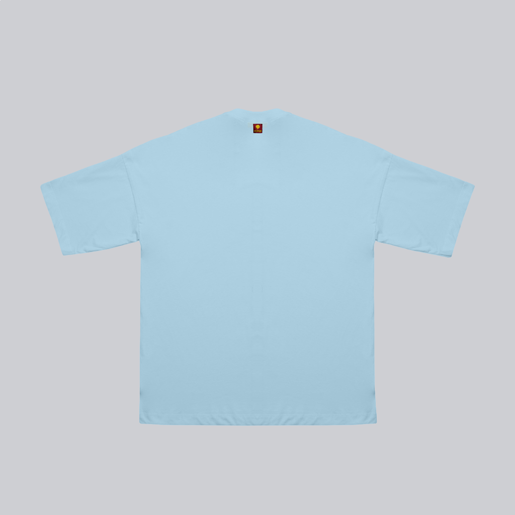 Camiseta BLOCK azul sobre azul regular fit